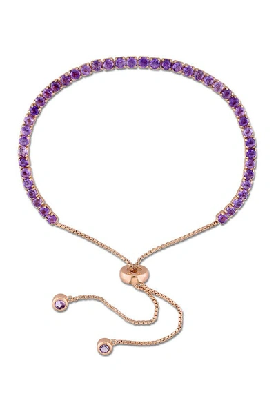 Delmar Purple Amethyst Adjustable Tassel Bracelet