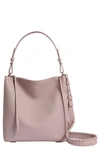 Allsaints Kita Leather Shoulder/crossbody Bag In Lavender