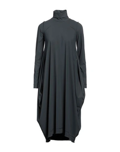 High Woman Midi Dress Grey Size 6 Nylon, Elastane