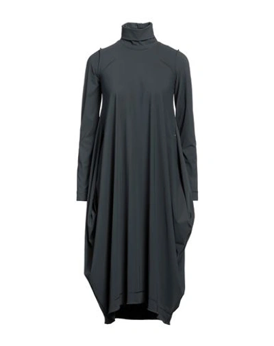 High Woman Midi Dress Grey Size 2 Nylon, Elastane