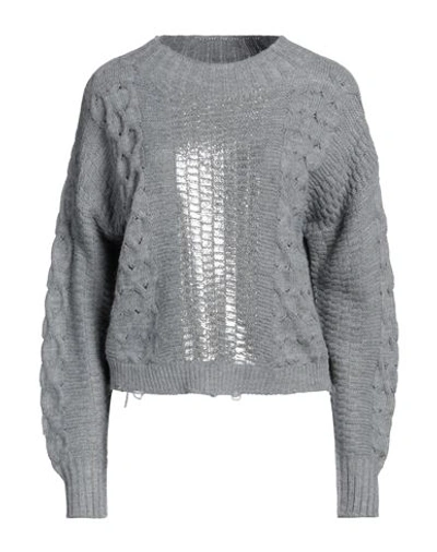 Kaos Woman Sweater Grey Size M Acrylic, Polyester