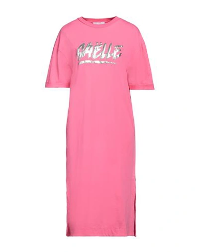 Gaelle Paris Gaëlle Paris Woman Midi Dress Magenta Size 2 Cotton