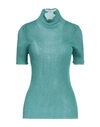 Twinset Woman Turtleneck Emerald Green Size Xl Viscose, Polyamide, Polyester