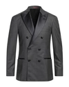 Brunello Cucinelli Man Suit Lead Size 38 Virgin Wool, Silk In Grey
