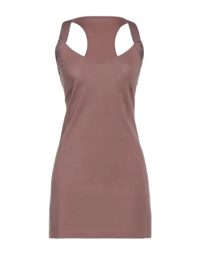 Diesel Woman Mini Dress Antique Rose Size L Cotton, Elastane, Polyamide, Polyester In Pink