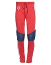 Bikkembergs Man Pants Red Size L Polyester, Cotton In Red