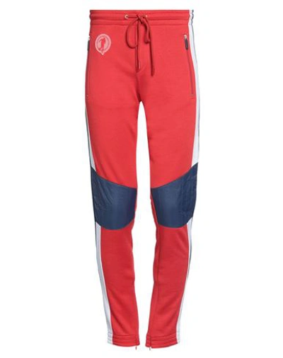 Bikkembergs Man Pants Red Size M Polyester, Cotton