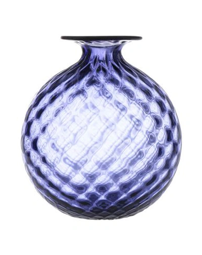 Venini Monofiori-balloton Vase Mauve Size - Murano Glass In Purple