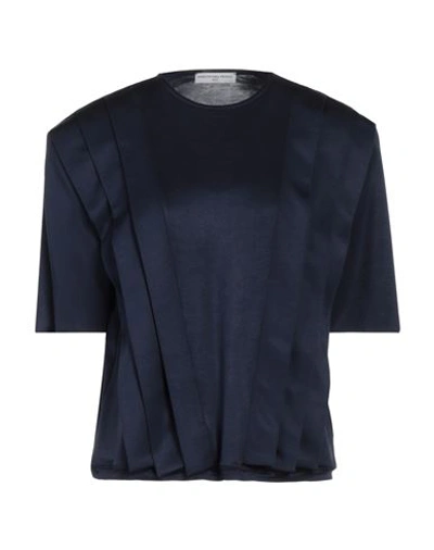 Maria Vittoria Paolillo Mvp Woman T-shirt Midnight Blue Size 6 Acetate, Elastane