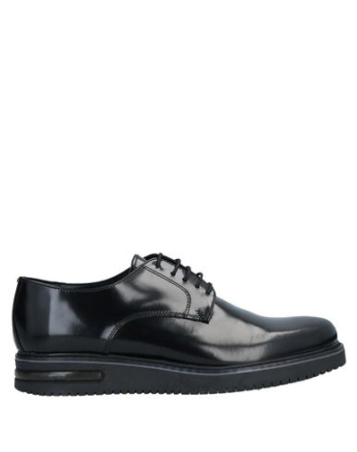 Bruno Verri Man Lace-up Shoes Black Size 7 Soft Leather
