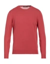 Cruciani Man Sweater Coral Size 44 Cotton In Red