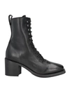 Moma Woman Ankle Boots Black Size 11 Calfskin In Black