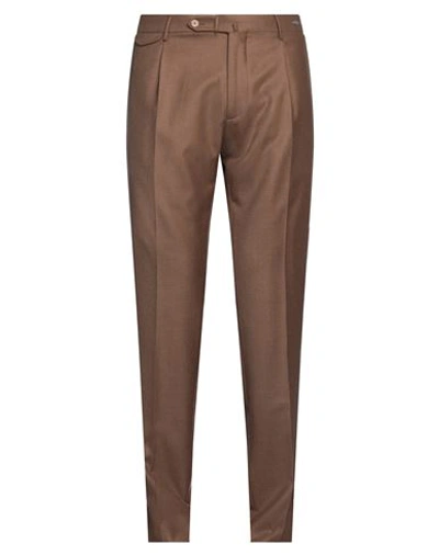 Tagliatore Man Pants Brown Size 38 Virgin Wool
