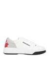 DSQUARED2 DSQUARED2 MAN SNEAKERS WHITE SIZE 8.5 SOFT LEATHER