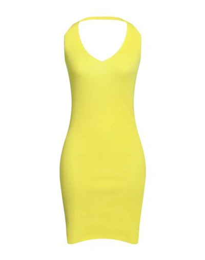 Vicolo Woman Mini Dress Yellow Size Onesize Viscose, Polyester