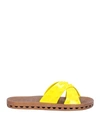 Sensi Woman Sandals Yellow Size 7 Rubber