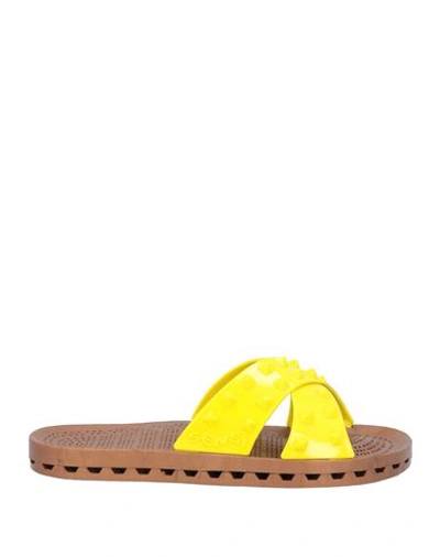 Sensi Woman Sandals Yellow Size 7 Rubber