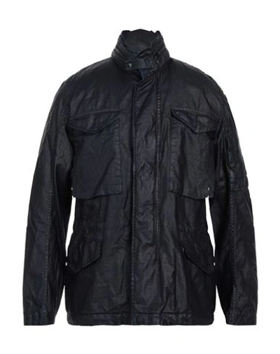 C.P. COMPANY C. P. COMPANY MAN JACKET NAVY SIZE 34 LINEN, POLYURETHANE RESIN