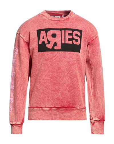 Vault By Vans X Aries Man Sweatshirt Coral Size S Cotton In Red