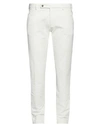 Berwich Man Pants White Size 36 Cotton, Elastane