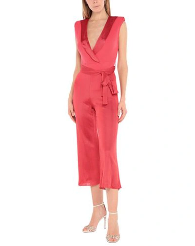 Elisabetta Franchi Woman Jumpsuit Red Size 4 Viscose, Acrylic, Polyester