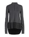 High Woman Top Lead Size L Rayon, Silk In Grey