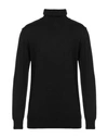 Grey Daniele Alessandrini Man Turtleneck Black Size 38 Recycled Wool, Polyamide