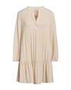 Soallure Woman Mini Dress Cream Size 8 Polyester, Elastane In White