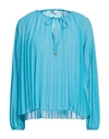 Vicolo Woman Blouse Azure Size Onesize Polyester In Blue