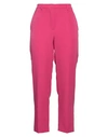 Vicolo Woman Pants Fuchsia Size L Polyester, Elastane In Pink