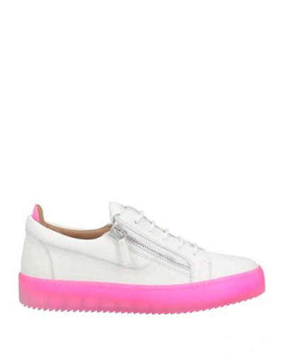 Giuseppe Zanotti Woman Sneakers White Size 10 Soft Leather