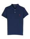 Polo Ralph Lauren Logo-embroidered Cotton Polo Shirt In Blue