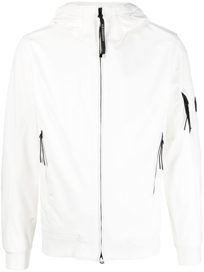 C.p. Company Lens-detail Cotton Hooded Jacket In White