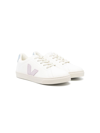 VEJA LOGO-PATCH LOW-TOP LEATHER SNEAKERS