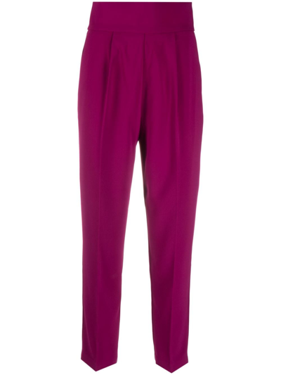 Pinko Tapered Tailored Trousers In Pink