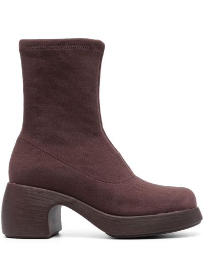 Camper Thelma 70mm Ankle Boots In Red