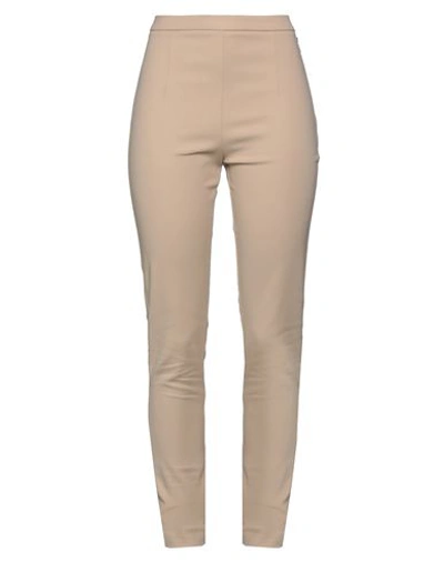 Patrizia Pepe Woman Pants Beige Size 8 Cotton, Polyamide, Elastane