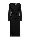 The Abito Milano Woman Midi Dress Black Size 10 Viscose, Polyamide, Elastane