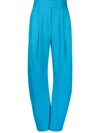 Attico Wool Trousers In Blue