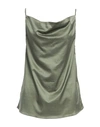 Jijil Woman Top Military Green Size 6 Cotton, Silk, Elastane