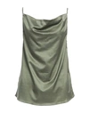 Jijil Woman Top Military Green Size 10 Cotton, Silk, Elastane