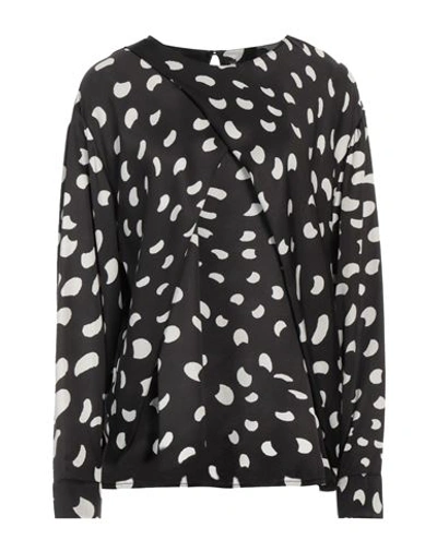 Manila Grace Woman Blouse Steel Grey Size 8 Viscose In Grey