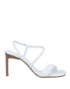 Jacquemus Woman Toe Strap Sandals White Size 9 Soft Leather