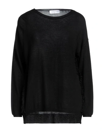 Caractere Caractère Woman Sweater Black Size M Polyacrylic, Virgin Wool