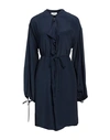 Ottod'ame Woman Mini Dress Navy Blue Size 8 Acetate, Silk