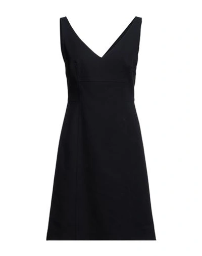 Agnona Woman Midi Dress Midnight Blue Size 10 Cotton, Elastane