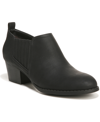 Lifestride Babe Womens Block Heel Man Made Ankle Boots In Black Faux Suede