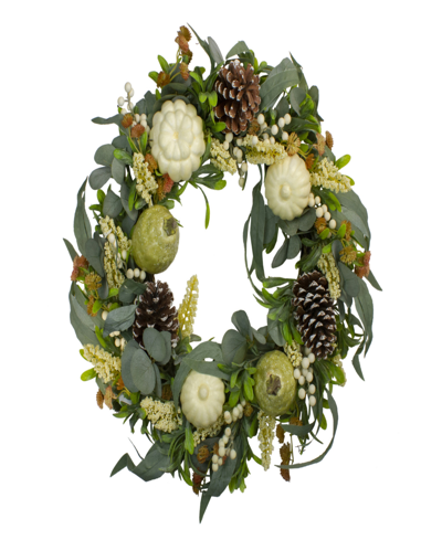Northlight Gourds And Foliage Artificial Thanksgiving Wreath In Green