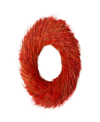 Northlight Red And Orange Ears Of Wheat Fall Harvest Wreath