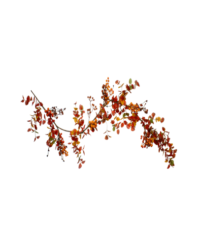 Northlight 5' Berry And Leaves Fall Harvest Artificial Garland In Red